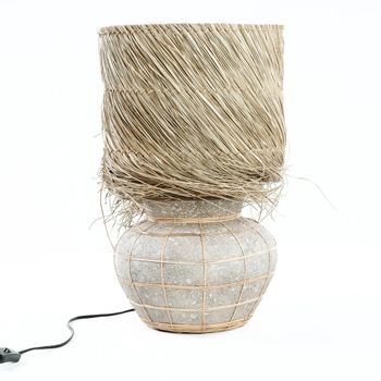 Lámpara De Mesa Hormigón Bazar Bizar Lipsi Natural