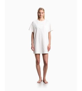 Emporio Armani para mujer. EW004078_AF20244 Vestido Sencillo blanco (XS), Casual, Algodón, Beachwear, Manga corta