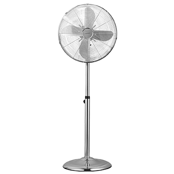 Aigostar Emery - Ventilador de Pie Silencioso, Oscilante 90º, 50W, 3 Velocidades, Estructura Metálica, 4 Aspas, Altura Regulable (110-135cm), Cabezal Ajustable Diseño Industrial.