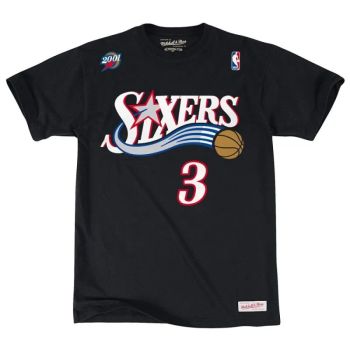 Camiseta Allen Iverson Philadelphia 76Ers Mitchell & Ness N&N negra
