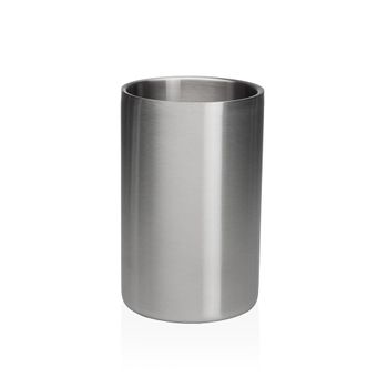 Cubitera para vino en acero plateado