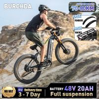 bicicleta electrica burchda rx80 con potentes motores dobles bateria de litio de 48v20ah neumaticos gruesos de 26 pulgadas y 40 bicicleta electrica de montana para adultos