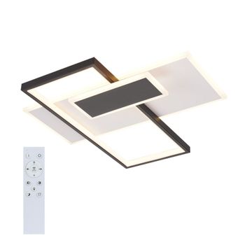 Glover - plafón led de metal, color negro, 50 cm