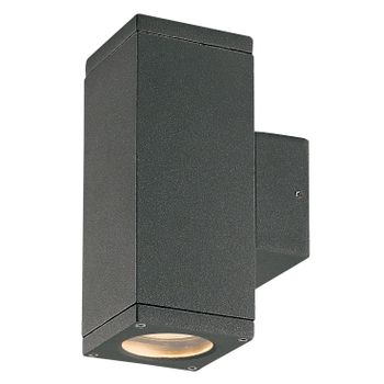 Novolux Lighting - Aplique de pared- CUB, uso exterior, GU10, 2X 4,5W, up&own, aluminio, H17,1 cm, antracita, exterior