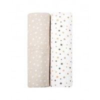 juego de panales de muselina 2 uds cm dots beige