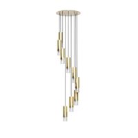 lampara colgante bisel 9 luces