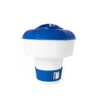 dosificador flotante mediano piscina para cloro 202g  control ajustable uso en piscinas enterradas o desmontables resistente y facil de usar