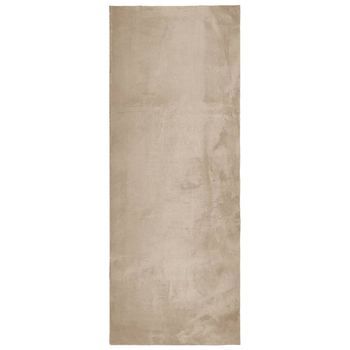 Alfombra De Pelo Corto Suave Lavable Huarte Arena 80x200 Cm Vidaxl