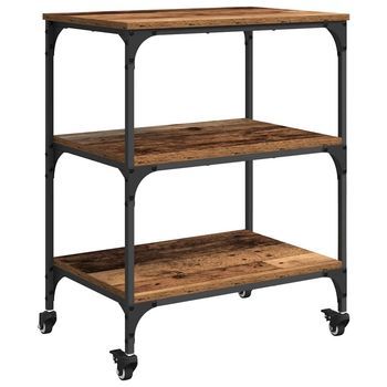 Carro De Cocina Madera Vieja 60 X 41 X 76 Cm Vidaxl
