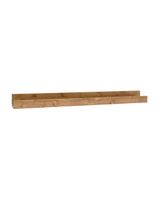 estante de madera maciza flotante tono envejecido 50x7cm
