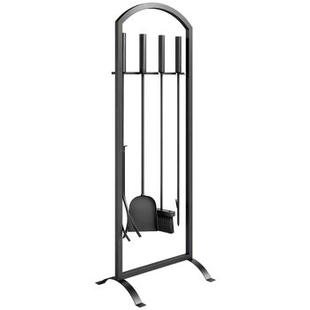 Outsunny Juego para Chimenea de Metal 6 Piezas con Bolsa Negro   Aosom España