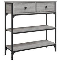 mesa consola madera de ingenieria gris sonoma 725x25x75 cm vidaxl