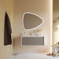 armario de bano de pared de 100 cm espejo ceniza gris  miami