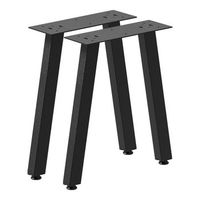 juego de 2 patas de banco mariager acero 42 x 40 cm negro mate encasa
