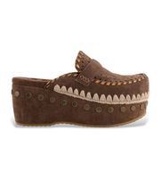 mou para mujer musw611004a zuecos de piel clog overstitching marron 39 3 a 5cm ante ninguno casual
