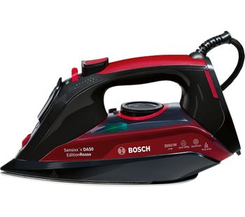 BOSCH Sensixx TDA5070GB Steam Iron - Black & Red, Black