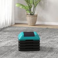 step de aerobic antideslizante sportnow pe 40x40x10-30 cm azul