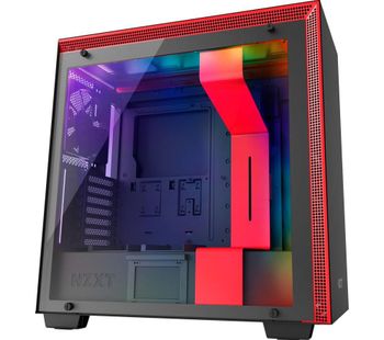 H700i CA-H700W-BR E-ATX Mid-Tower PC Case - Red, Red
