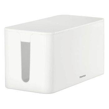 Organizador de cables Hama Mini blanco para escritorio y suelo, 235x115x120 mm
