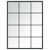 espejo de pared metal negro 80x60 cm vidaxl