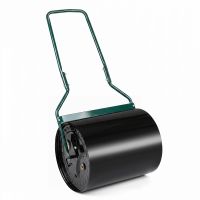costway rodillo para cesped de jardin metalico robusto rellenable gran capacidad 60 l mango ergonomico para nivelar y compactar el cesped negro