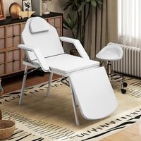 camilla de masaje de pvc acero espuma homcom 182x82x68 cm blanco