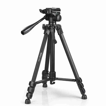 Trípode ALMALUX para Cámara y Móvil 150cm, Control Remoto Bluetooth, Cabezal 360°, Soporte Smartphone y Bolsa, Carga 5kg