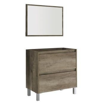 Mueble Lavabo Cajones Espejo Aglomerado ARKITMOBEL Dakota 80x80x45 cm