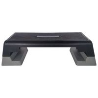 plataforma de step - aerobic en casa - polietileno - negro y gris 9906x381x254cm