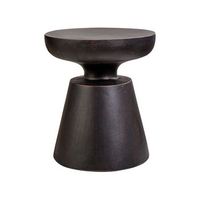 mesa auxiliar decorativa mgo fibra de vidrio forma irregular efecto envejecido negro mincio
