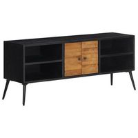 mueble de tv teca maciza reciclada 112x31x45 cm vidaxl
