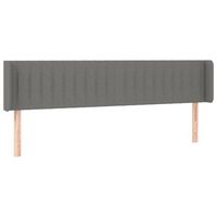 cabecero accesorio para dormir mueble de dormitorio con borde lateral 183 x 16 x 7888 cm tela gris oscuro tdl0204964