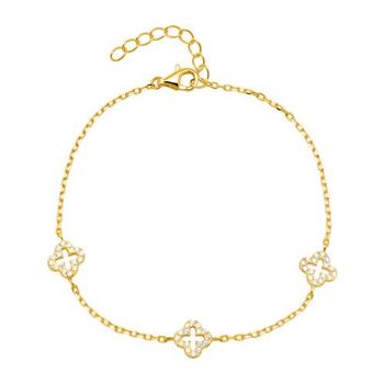 Pulsera de plata 925 dorada con circonita cúbica