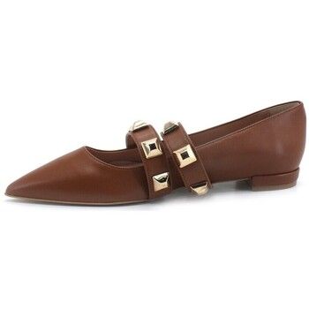 Divine Follie Bailarinas Ballerina Punta Marrone Cuoio 1309 para mujer