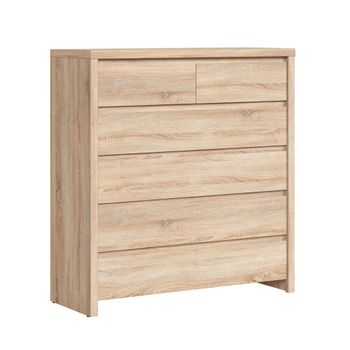 Cómoda 6 cajones tableros aglomerado laminados madera