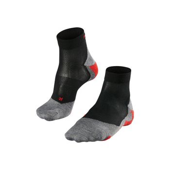Falke RU5 Race Short Calcetines Para Correr Hombres-Negro,Gris Claro