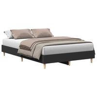 cama matrimonial  cama para adultos  estructura de cama sin colchon negra 120x190 cm madera