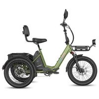 triciclo electrico fafrees f20 mate ii de 25 ah plegable comodo y de gran autonomia verde