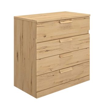 Cómoda 4 cajones l81 cm marrón