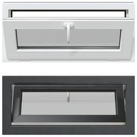 ventana de sotano risor 90 x 40 cm pvc y vidrio gris antracita vidaxl
