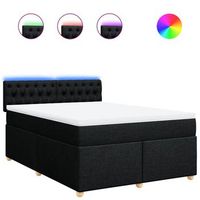 cama tapizada 190x144x1005 cm tejido - negro