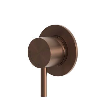 Mezclador De Bano De Pared En Acero Inox 316l Color Oro Rosa Pvd