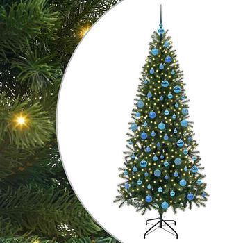 Árbol De Navidad Artificial Con 300 Led Verde 180 Cm Pe Y Pvc Vidaxl
