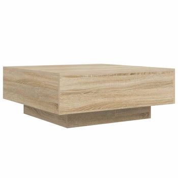 Mesa De Centro Madera De Ingeniería Roble Sonoma 80x80x31 Cm Vidaxl