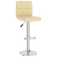 taburete de cocina de cuero sintetico color crema vidaxl