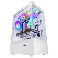 mars gaming mc-xo semitorre atx doble cristal templado ventilador frgb 120mm doble camara blanco