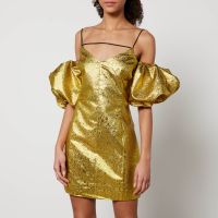 stine goya brera jacquard mini dress - xs