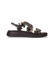 wonders para mujer c-6551 sandalias de piel loaf negro 41 3 a 5cm hebilla casual