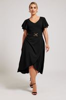 yours london vestido negro estilo tulipan mujer curvy y tallas grandes yours london