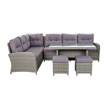 Conjunto De Sofã¡ Y Mesa Dkd Home Decor Exterior (4 Pcs)